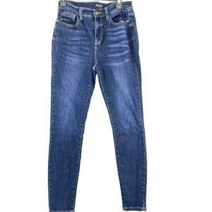 Judy Blue Jeans Women's 7/28 Blue Skinny Fit High Rise Stretchy Medium Wash Zip‎
